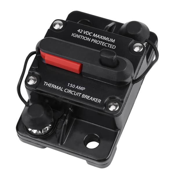 DC12V-42V Bil Stereo Audio Inline Strømafbryder Manuel Nulstilling (150A)