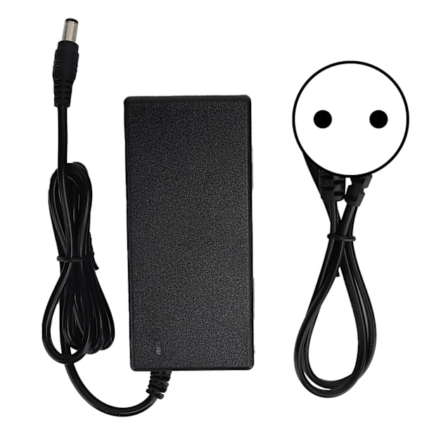 42V 2A Strømadapter DC 5.5mm Hannkontakt for 36V Litiumionbatteri AC 100‑240V 50/60Hz EU-plugg