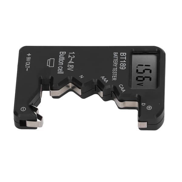 Batteritestkapacitetsmätare Digital Display Verktyg för AA AAA 6F22 9V 1.5V Svart