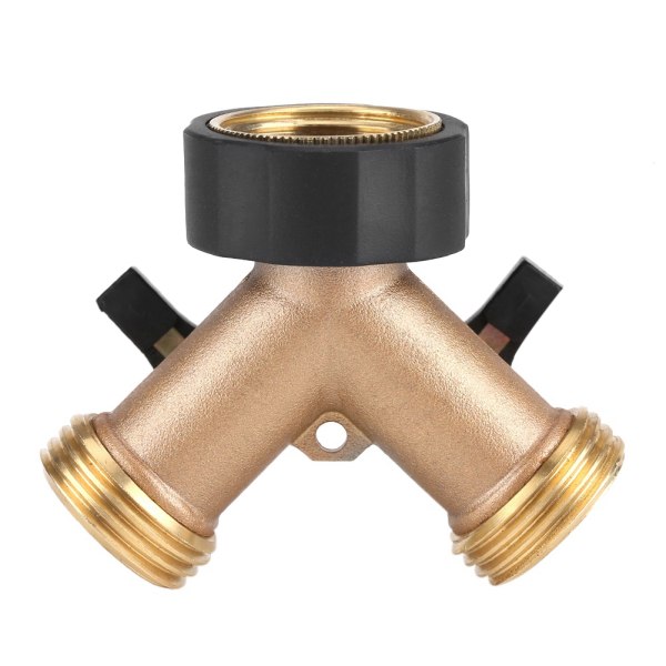 Messing Vandhane Adapter 2 Vejs Y Form 3/4 Slangekobling Havevanding (Europæisk Standard)