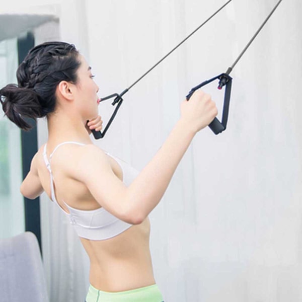 Motstand Strikk Gummibånd Trenings Tau Tube Trening Fitness Øvelse for Yoga Gym Svart