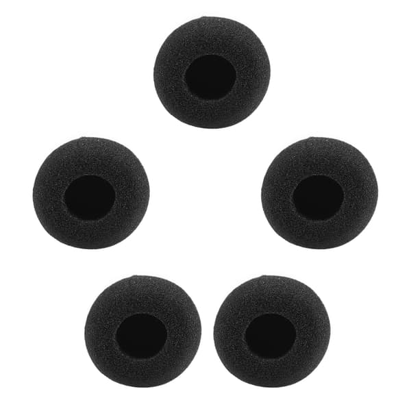 Mini Mikrofon Vindskydd Mic Skumskydd för Lavalier Headset Mikrofon Svart, 5-pack