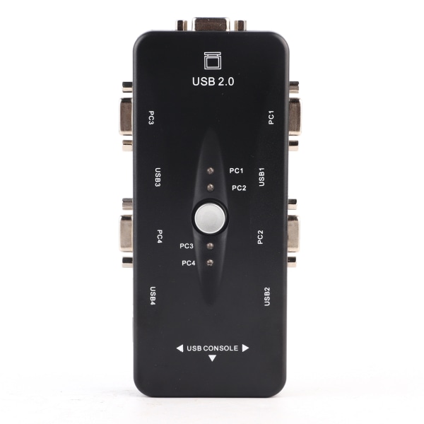 4-Port USB 2.0 KVM VGA/SVGA Monitor Hub Datorväxlare Adapter Enheter för PC Tangentbord Mus