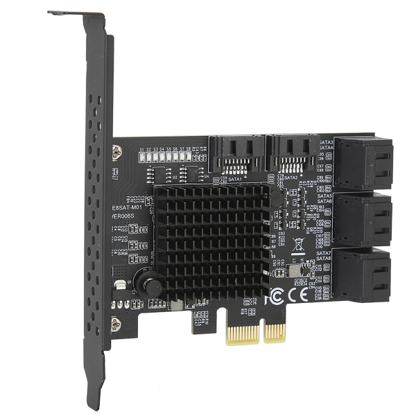 PCI E till SATA3.0 expansionskort 8 portar Adapter Riser Card Stationär datortillbehör
