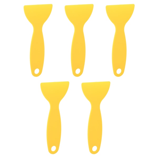 5 st 3D-skrivarspatel Flexibel plast 3D-utskrift Hartborttagningsskrapa för WANHAO D8 för ANYCUBIC för Nova Gul