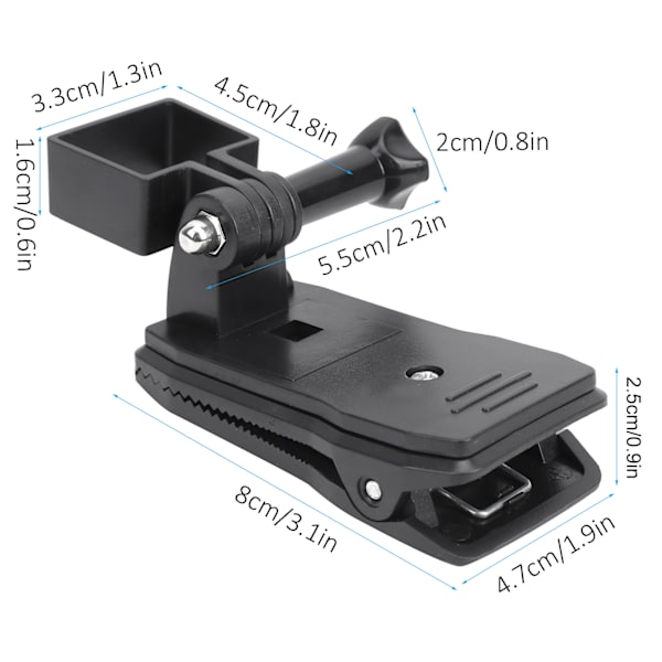 Action Camera Rygsæk Klips Adapter Ramme Etui Mount Udvidelse til DJI OSMO Pocket 2
