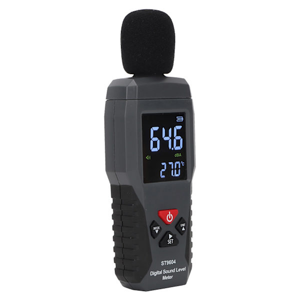 SMART SENSOR Ljudnivåmätare Logger 30‑130dB Bullermätning Digital Ljudnivåmätare