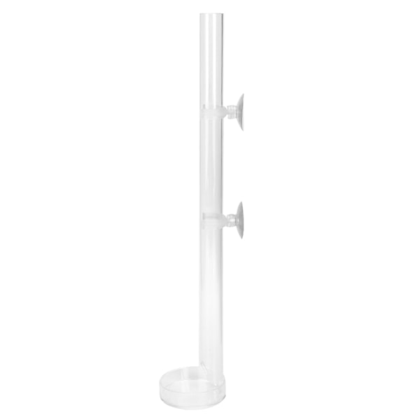 Akryl Gennemsigtig Holdbar Akvarium Fisk Reje Foder Fisketank Foderrør med Bakke (20cm)
