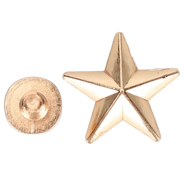 Star Shape Nit Dubbar DIY Kläder Skor Dekoration Tillbehör med skruvar 14mm Guld