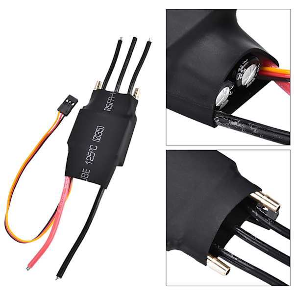 60A Borstlös ESC Vattenkyld Elektrisk Hastighetsregulator Med 5V/3A UBEC för RC Båtsmodell