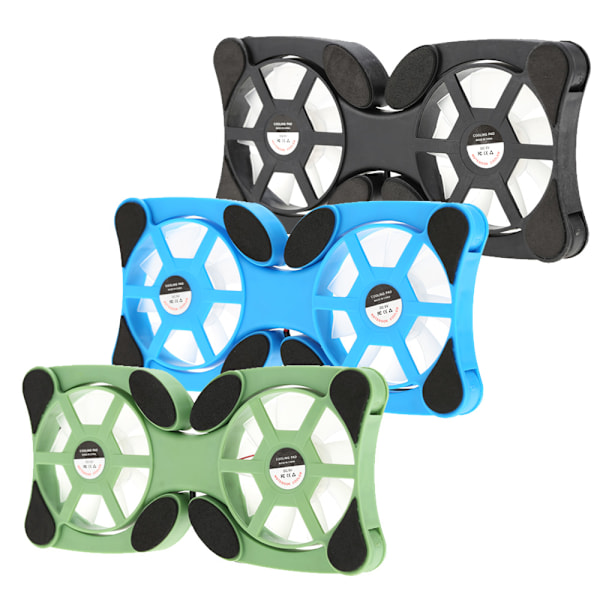 Mini Portabel Vikbar USB Dubbel Fläkt Kylare Kylplatta för PC Laptop Notebook 7