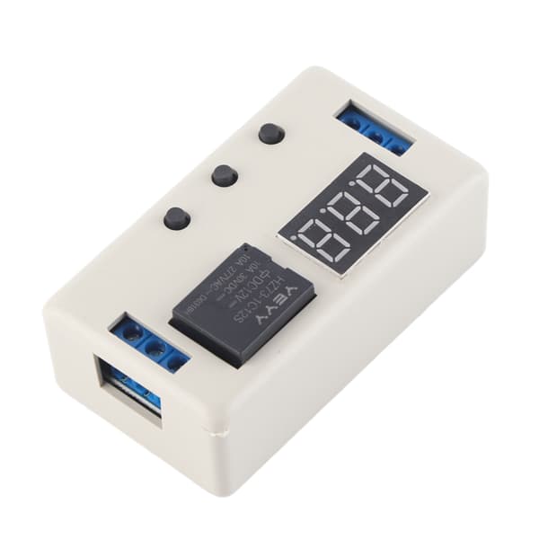 12V LED-display Justerbar Timer Relé Automasjonskontroll Brytermodul
