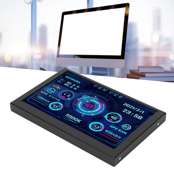 PC CPU:n datanäyttö 5 tuuman IPS USB C TYPE C lämpötilanäyttö PC CPU GPU RAM -datanäyttö