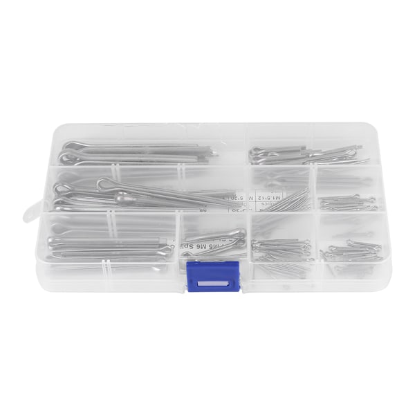 90 stk. 11 Typer M1.5 M2 M3 M4 M5 M6 Splittpinner Sortiment med Etui