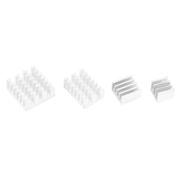 20 stk. Aluminium Kjøleribbe CPU Radiator med Lim for Raspberry Pi 2/3/4 3b 4B