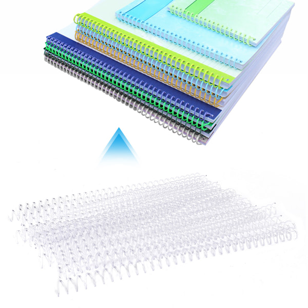 20 stk. 30 Huls Løst Blad Plastik Bindingsring Fjeder Spiralringe til A4 Papir 19mm transparent