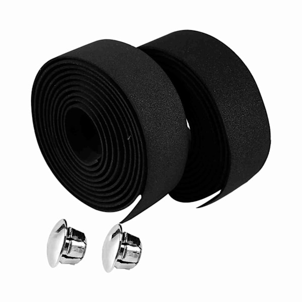 2 stk. Sykkel Landeveissykkel Styret Gripevikling Tape 2 Bar Plugs (Svart+Hvit)