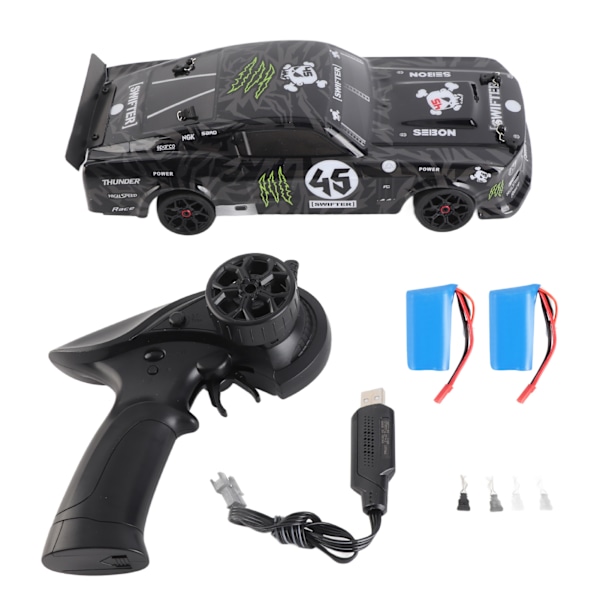 RC Drifting Bil 30KM/H 2.4GHz Framåt Bakåt Sväng Vänster och Höger 1/18 Fjärrstyrd Bil
