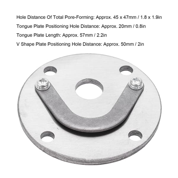 Luftkompressor ventilplate tungeform U metalldel tilbehørs erstatningssett 3/8in 45x47mm