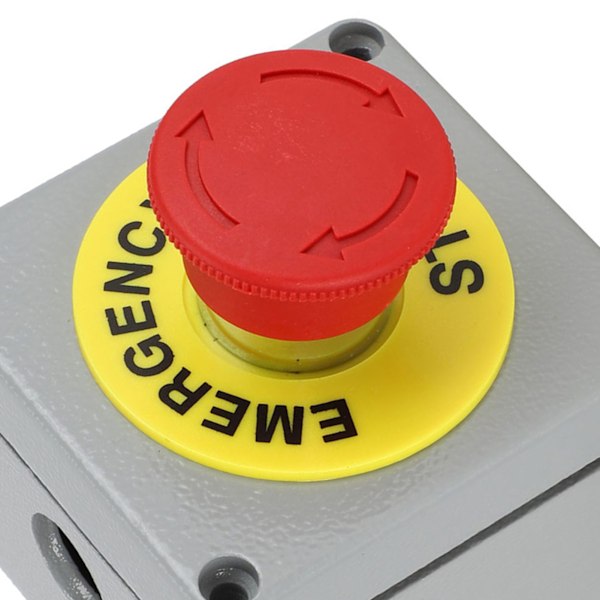 Switch Box 1 Knap Nødstop Kontrolboks IP66 Støvtæt Vandtæt 80x75x6080x75x60