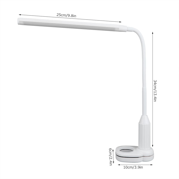 24 LED-chip Flexibel USB-beröringsdimmbar Klämma På Skrivbordslampa Studie Läsning Nattlampa för Hem Sovrum