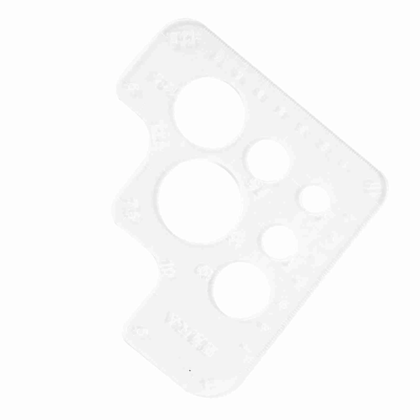 Kirkas akryylinen pyöreäkulmainen rei'itetty ompelemismalli sapluuna nahan asettamistyökalu (tyyppi A)