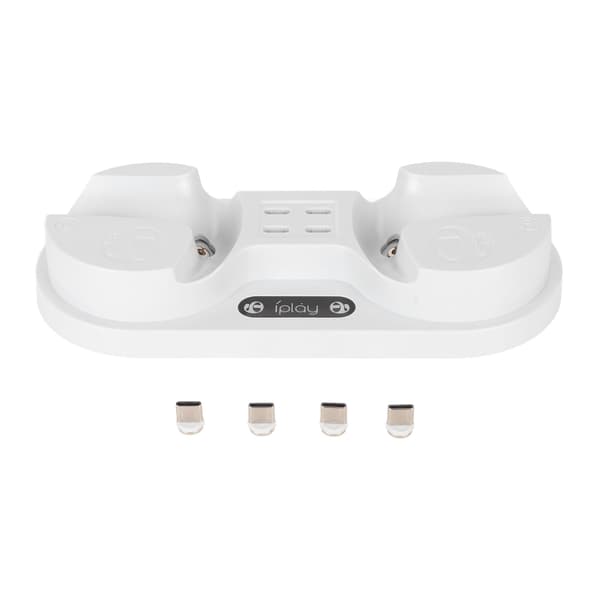 Kontrollerladestasjon 4 Type C Magnetisk Grensesnitt Dobbel Laderdokk med LED-indikator for PS5 VR2