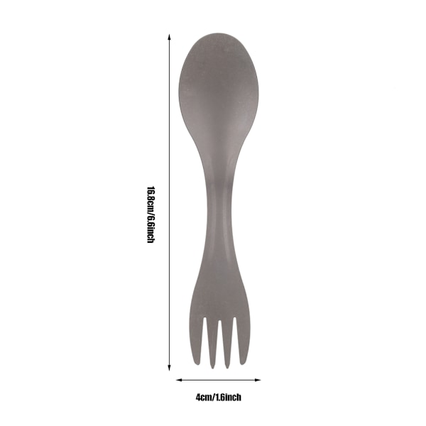 Udendørs Bærbar Titanium Legering 2 i 1 Ske Gaffel Combo til Picnic Camping Rejser