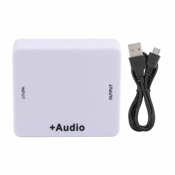 ABS Multifunksjon HDMI TIL HDMI Audio Splitter Dekoder Konverter for TV Lydsystem Hvit