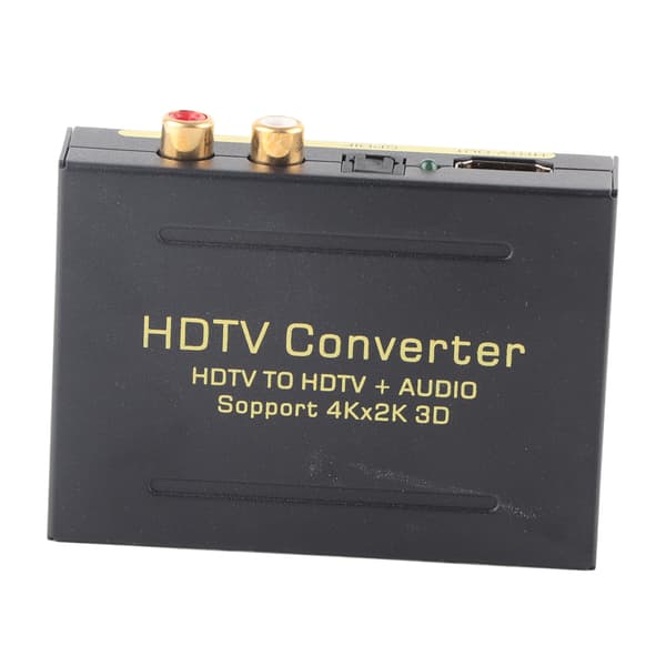 Audio Extractor HD Multimedia Interface til AUDIO+SPDIF+R/L Lydsignal Konverter 100240V(EU )