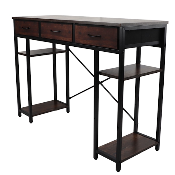 Datamaskinbord Retro Stil Praktisk Skuff Allsidig Solid Struktur Kontor Datamaskinbord Gaming Studie Skrivebord for Hjem Soverom