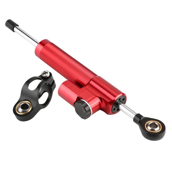 Universal Motorcykel Aluminium Legering Styredæmper Stabilisator (Rød & Sort)