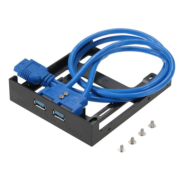USB 3.0 Frontpanel Hub 2 Portars Expansionsfack 20 Pin till USB3.0 60cm Fäste Adapterkabel för PC Desktop 2.5