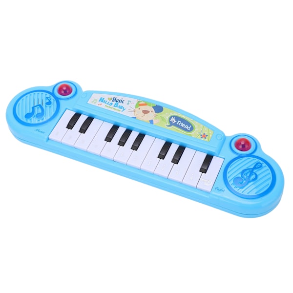 Elektroniskt Pianoklaviatur för Barn 12 Tangenter Elektroniskt Orgel Musikinstrument Leksaker för Barn Över Tre År Gamla Blå