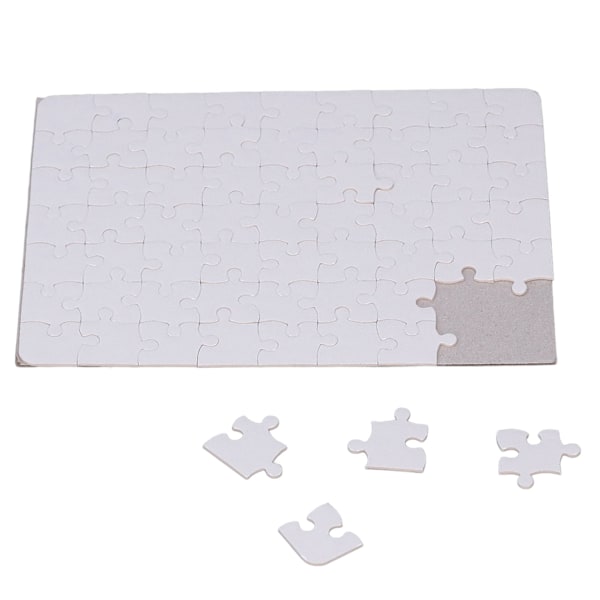 6 Set Tyhjiä Palapelejä 63kpl 13x18cm Valkoinen Kokoaminen DIY Sublimaatioaihio Palapelit Elämänkuvalle