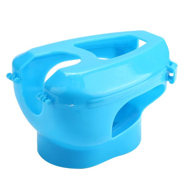 Plastdueholder for injeksjonsfôring, fastmontert fugleutstyr (blå)
