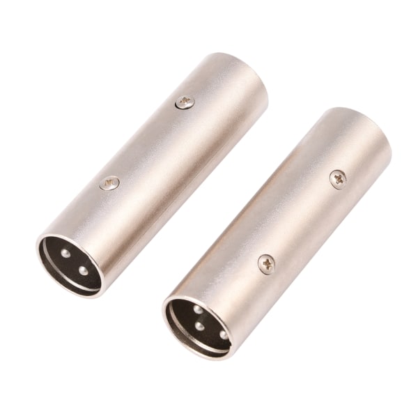 3-pin XLR Hann til Hann Kobling Lydadapter Kobler Kjønnsveksler for Mikrofon AMP 2STK
