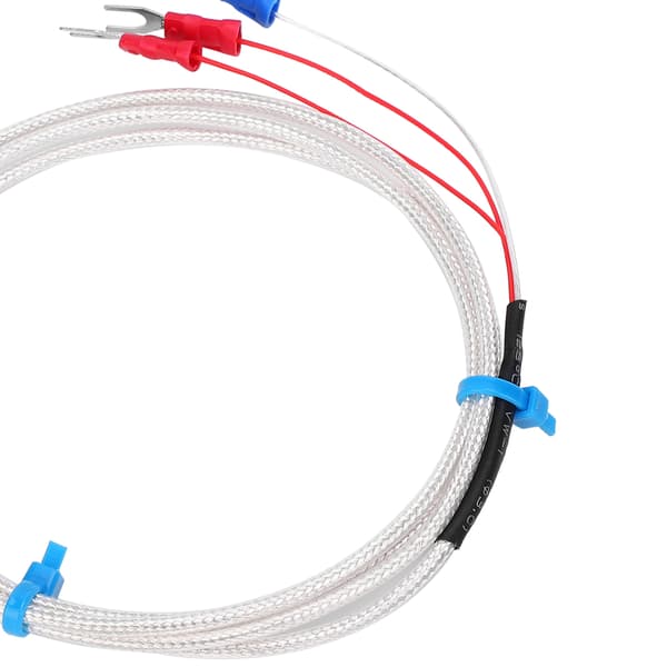 Temperatursensor Probe PT100 Termistor Temperaturmätningsprobe Runt Hål Patch Typ 1m
