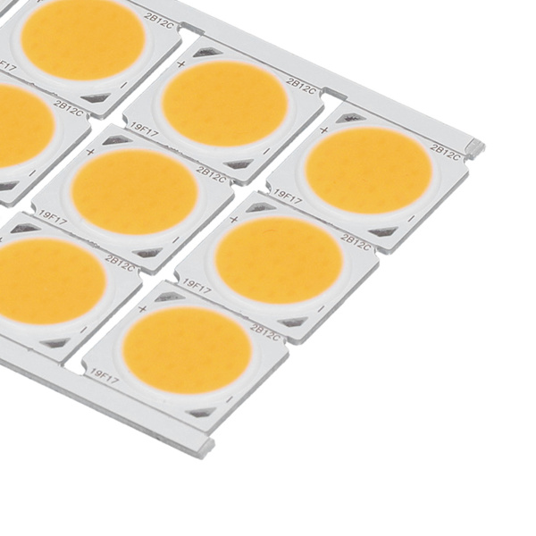 12 st COB Ljuskälla Hög Effekt Runda LED-Chip 12W 36‑41V 1080LM för DIY Inomhusbelysning Varmvitt Ljus