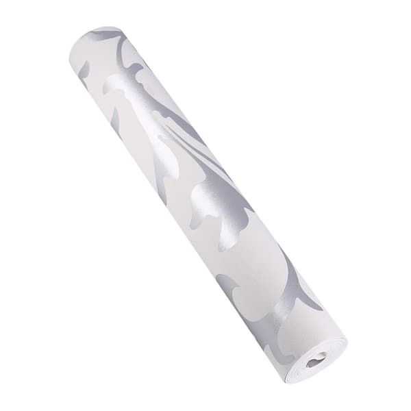 Lyxig präglad non-woven sovrum 3D vertikal tapet heminredning silver
