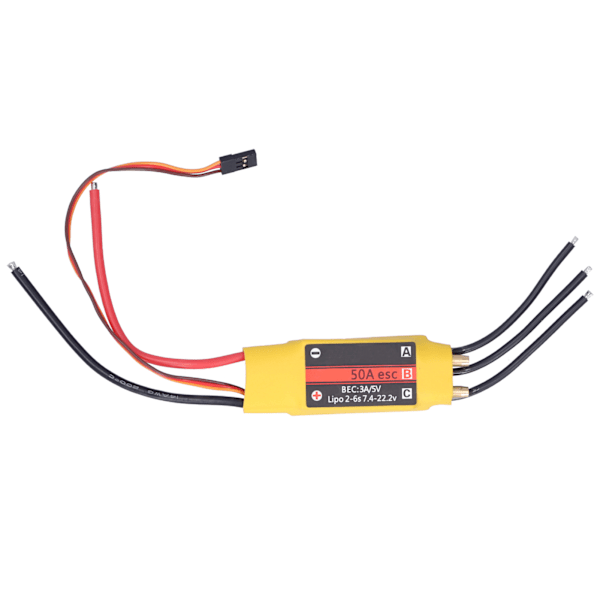 50A 2-vejs børsteløs ESC elektronisk hastighedsregulator til RC bådmodel