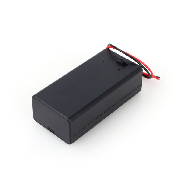 9V Volt PP3 Batterihållare Box DC- case med Trådledning PÅ/AV-brytare Cover Hållbar