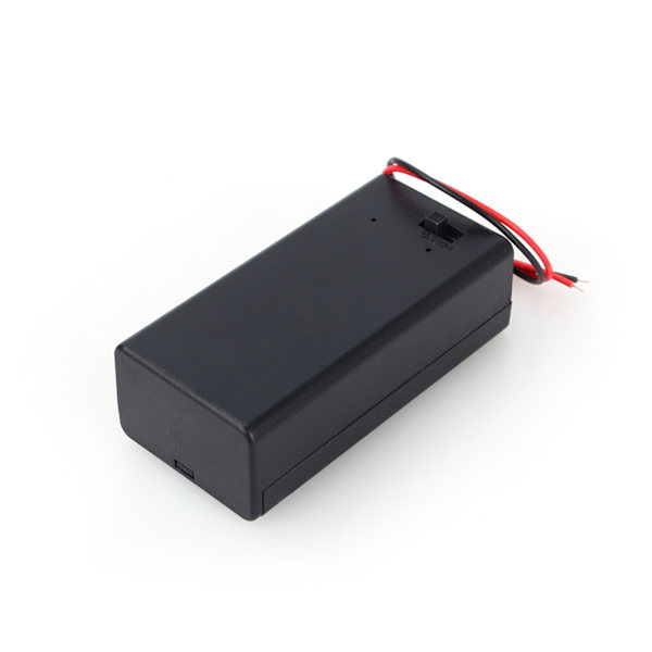 9V Volt PP3 Batterihållare Box DC-fodral med ledning ON/OFF-strömbrytare Lock Slitstark
