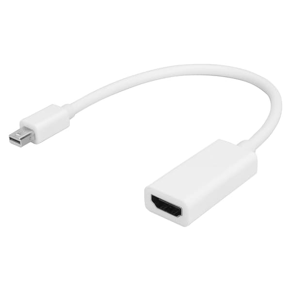 Mini DP Han til HD Multimedie Interface Hun Adapter til MacBook Display Projektor Hvid