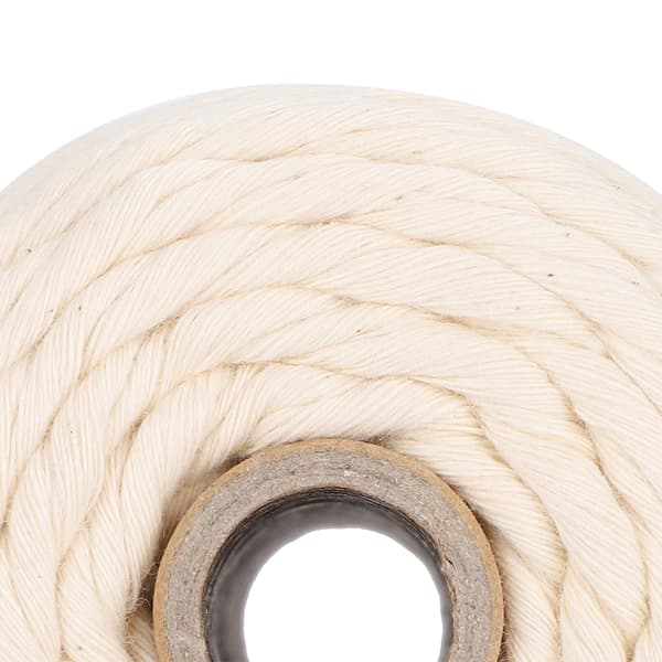 100m Bomullsnor 3mm Enkeltrådet Bomulls Macrame Garnsnor for DIY Håndverk