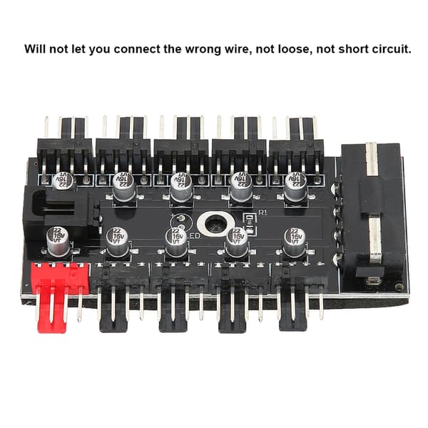 PC Kabinet Blæser Hub Computer Temperatur Regulator 4pin CPU Køle Hub til Computer Kabinet Med PWM Kabel4D Interface