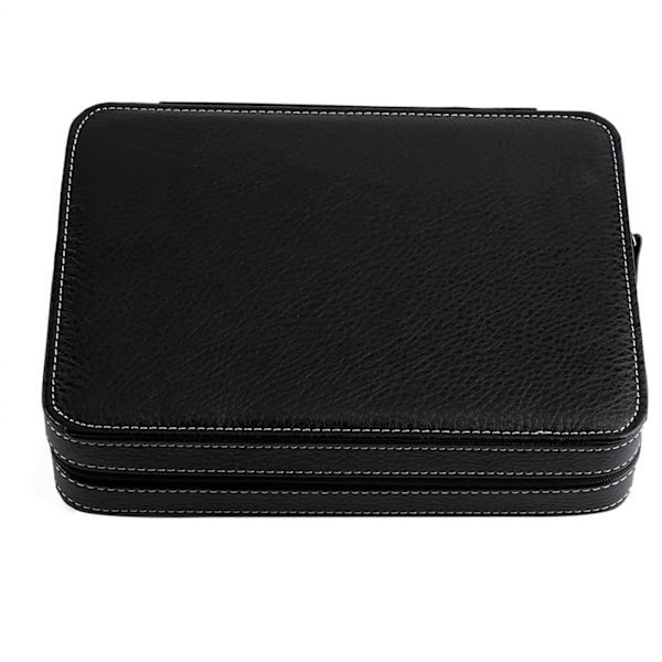 1 stk. 8 rum Ur Display Opbevaringsboks Bærbar Lynlås Rejse Samler Etui Organizer (Sort)