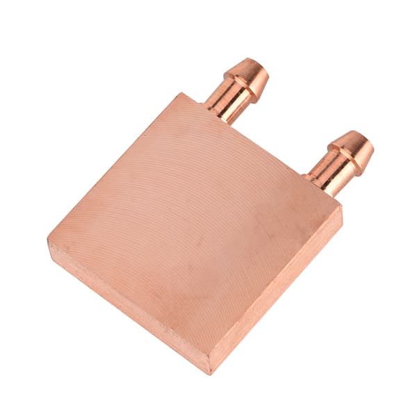 Kopparvattenkylningsblock för grafik GPU Head CPU 40 * 40 * 10mm