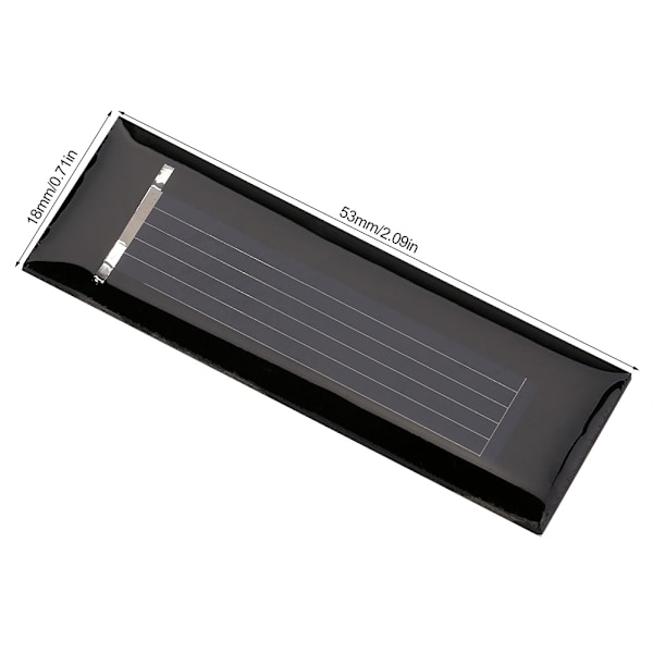 10 stk. 0,5V 100MA Mini Bærbart Polykrystallinsk Solcellepanel DIY Strømmodullader 53*18MM