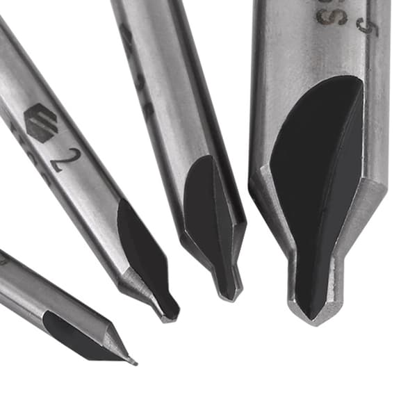 4 st 1/2/2,5/5mm 60 Graders HSS Centreringsborr Centreringsborrsats